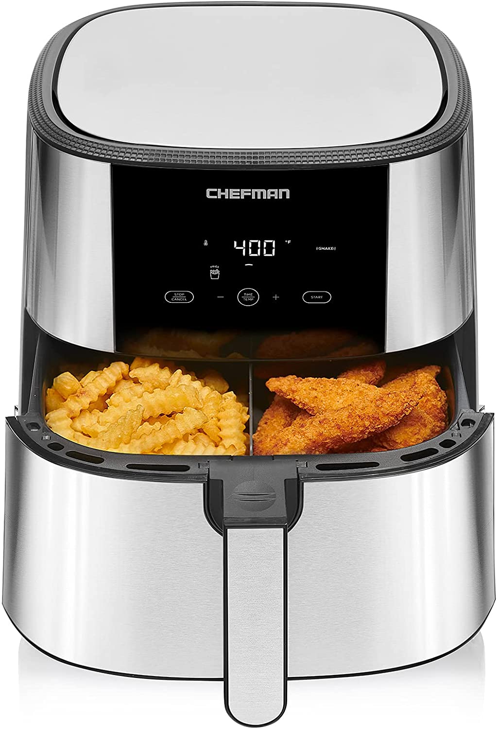 8-Qt Chefman 2-in-1 Max XL Air Fryer Digital Touch Screen w/ 4 Cooking Functions (Stainless Steel) $70 + Free Shipping