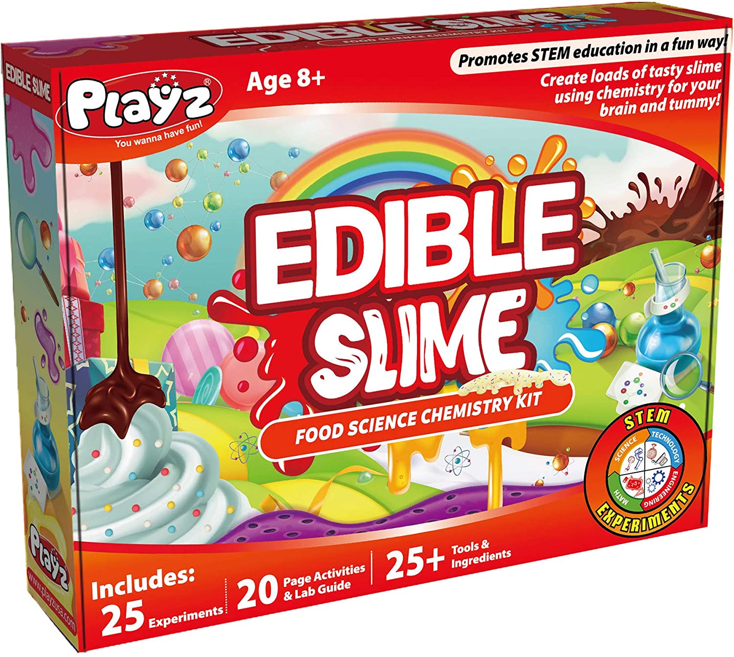 Playz Edible Slime Candy Making Food Science Chemistry Kit for Kids w/ 25+ STEM Experiments $19.95 + Free Shipping
