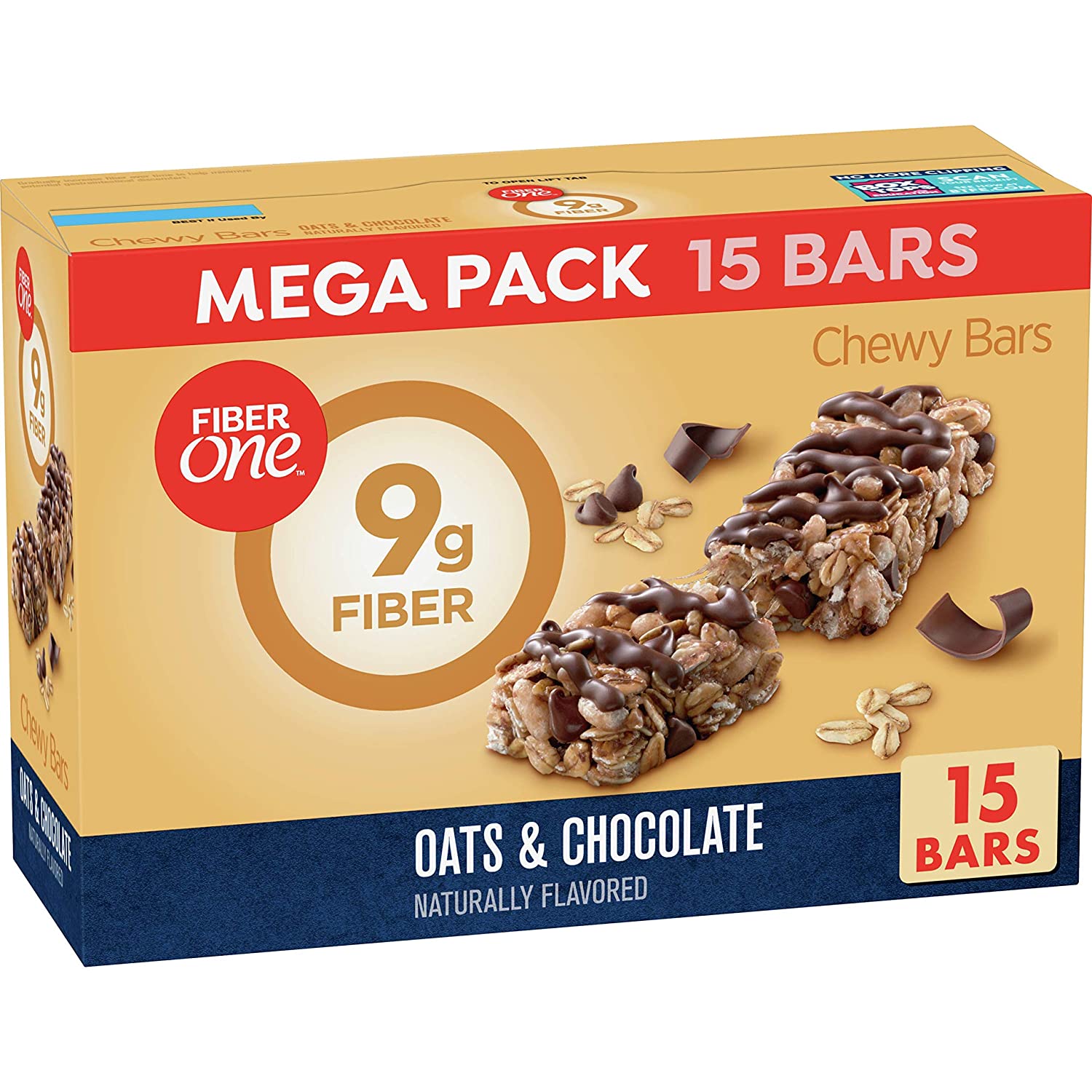 15-Count 21.2oz. Fiber One Chewy Bars (Oats & Chocolate) $5.39 w/ S&S + Free Shipping w/ Prime or on $25+