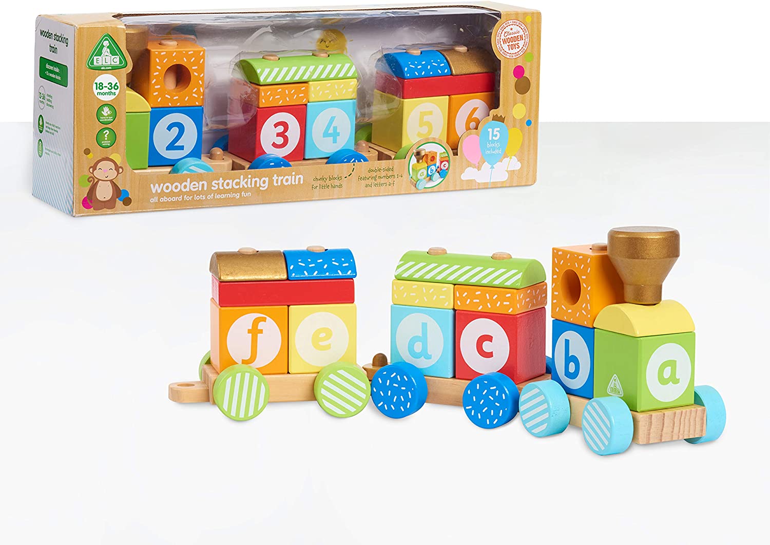 Early Learning Centre Wooden Stacking Train Learning Toy $7.89 + Free Shipping w/ Prime or on orders over $25