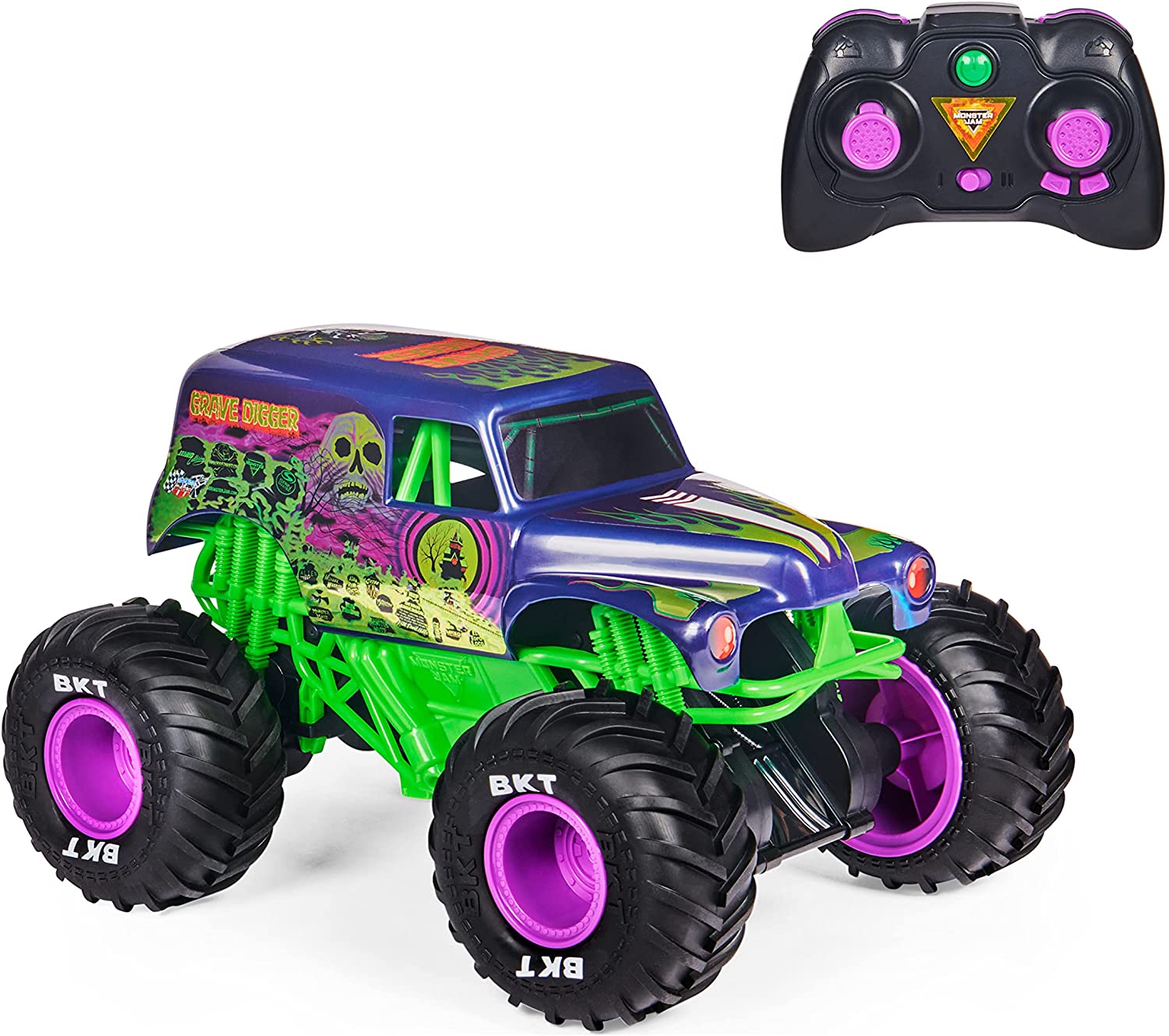 Monster Jam 1:15 Scale Official Grave Digger Freestyle Force Monster Truck Remote Control Car $30 + Free Shipping