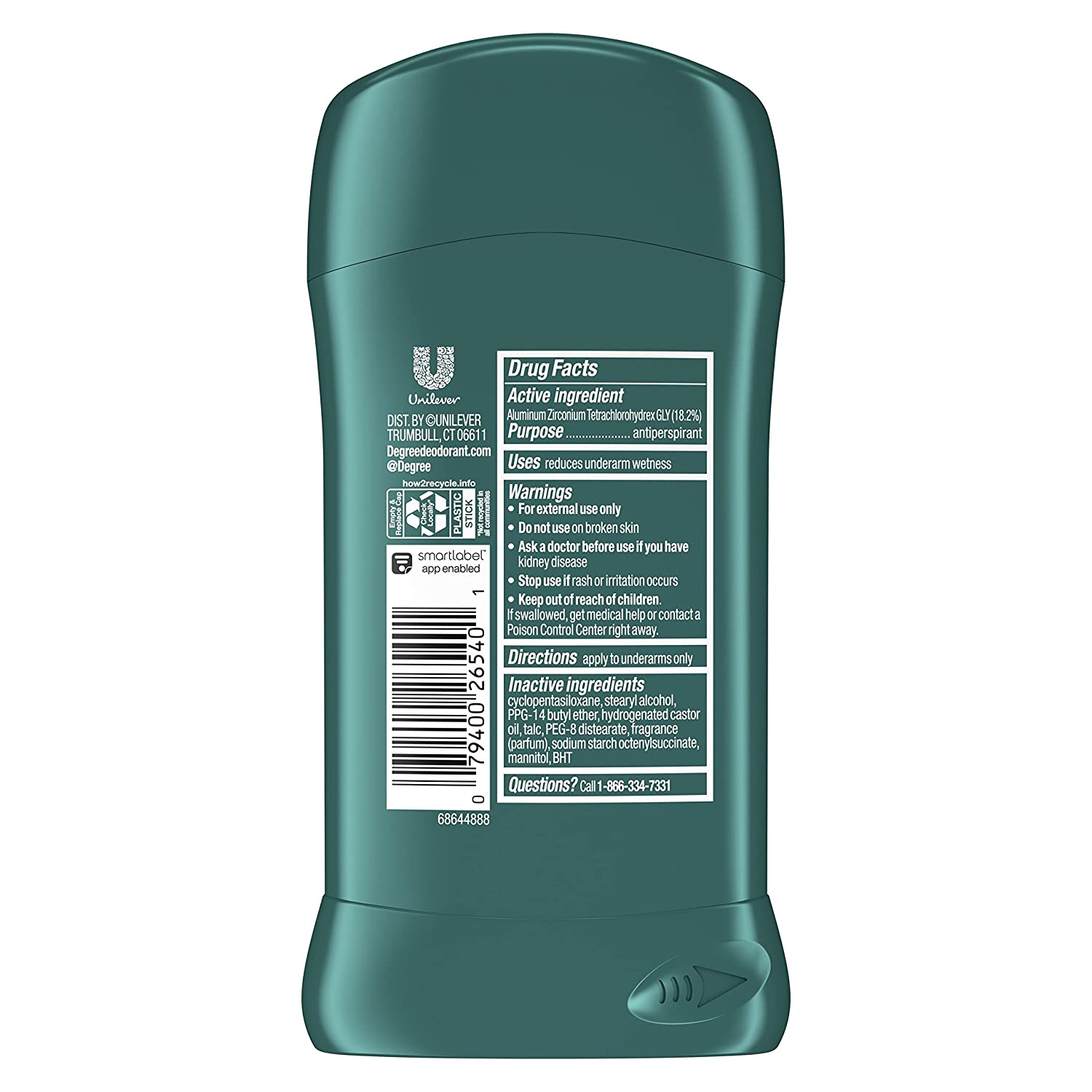 6-Pack 2.7-Oz Degree Men Original Antiperspirant Deodorant (Cool Rush) $8.62 ($1.43 each) w/ S&S + Free Shipping w/ Prime or on $25+