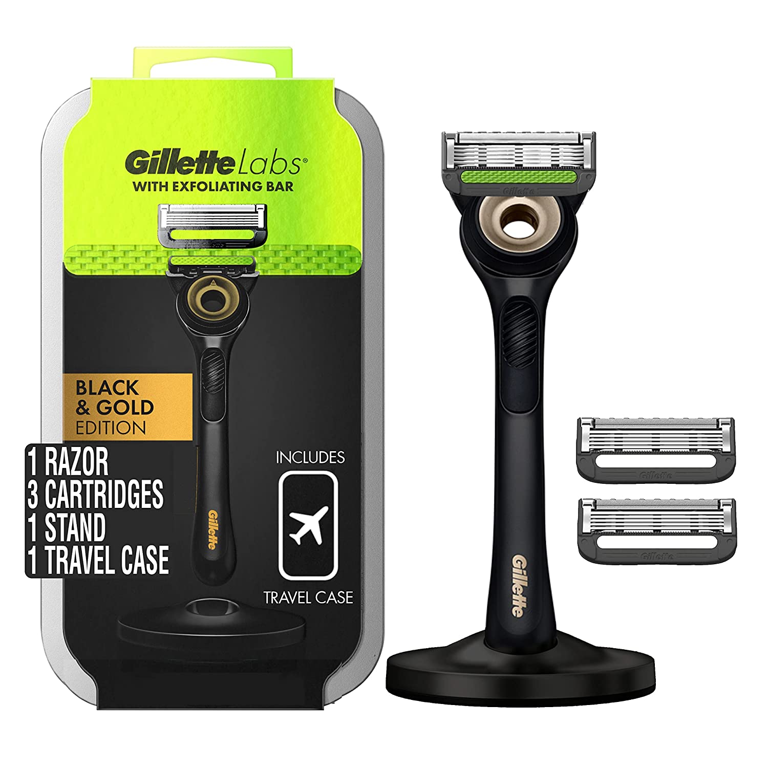 Gillette Mens Razor w/ Exfoliating Bar Gold Edition w/ 3 Razor Blade $14.97 + Free Shipping w/ Prime or $25+