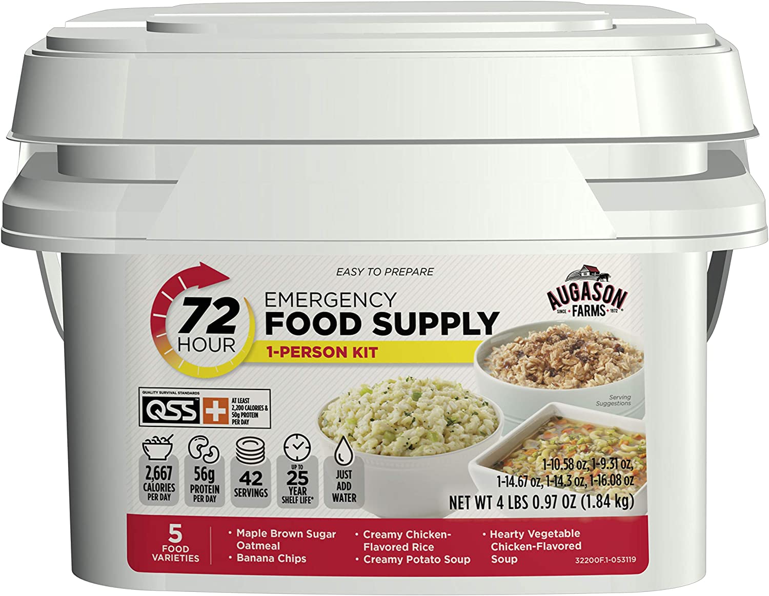 4-lb Augason Farms 72-Hour 1-Person Emergency Food Supply Kit $22.94 + Free Shipping w/ Prime or $25+