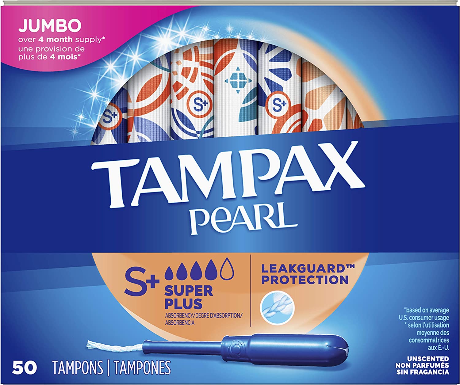 6-Pack 300-Count Tampax Pearl Tampons w/Plastic Applicator, Super Plus Absorbency (Unscented) $26.06 + Free Shipping