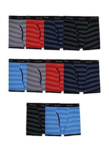 10-Pack Fruit of the Loom Boys' Cotton Boxer Briefs (Traditional Fly Stripes) $10 + Free Shipping w/ Prime or on $25+