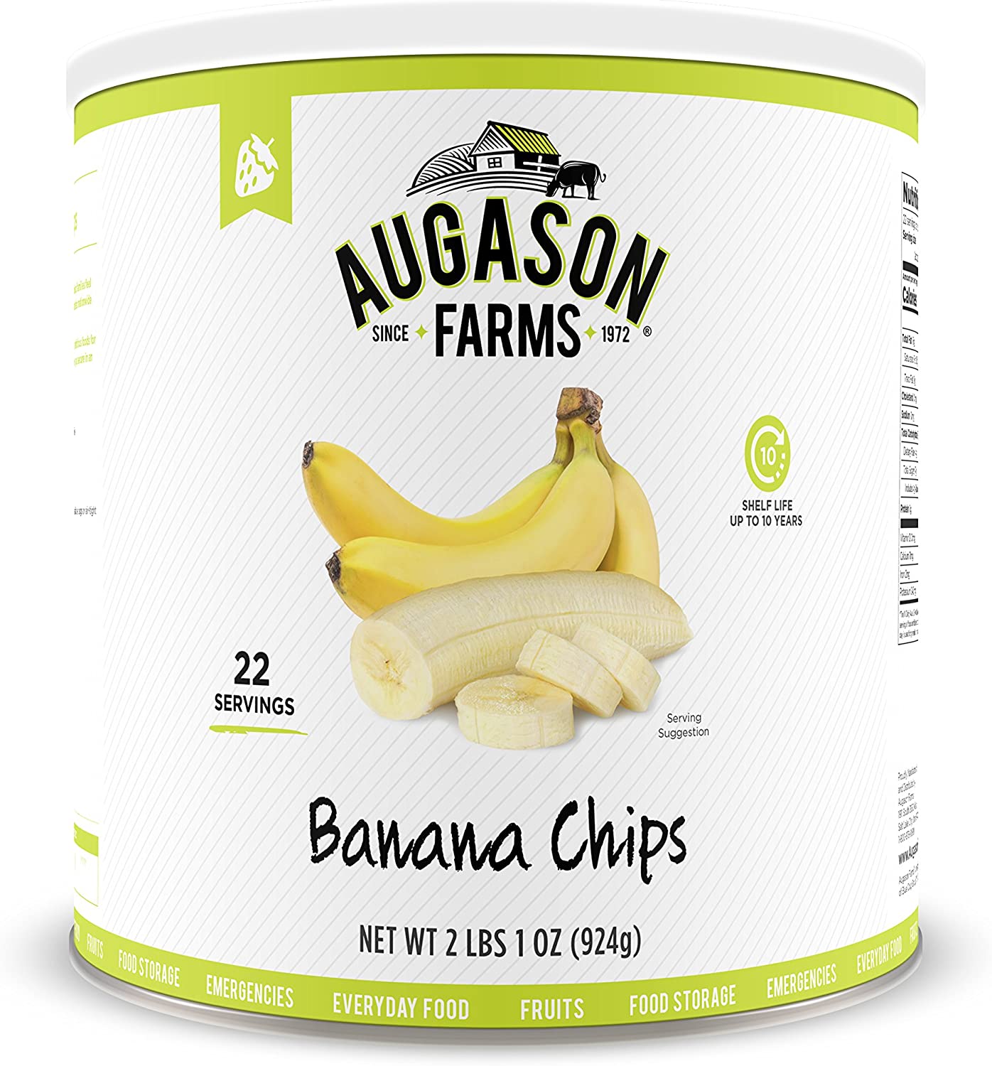 2.1-Lbs Augason Farms Banana Chips $9.98 + Free Shipping w/ Prime or on $25+