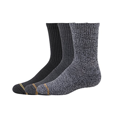3-Pairs Gold Toe boys Bomber Crew Socks (Charcoal Heather, Black) $4.30 + Free Shipping w/ Prime or on $25+