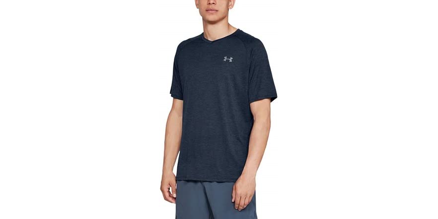 Amazon Prime Members: Under Armour Men's UA Tech V-Neck Short Sleeve Shirt (Black, Grey) $14 + Free Shipping