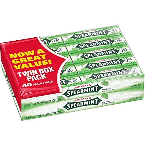 40-Pack 5-Count Wrigley's Gum Spearmint $5.77 + Free Shipping w/ Prime or $25+