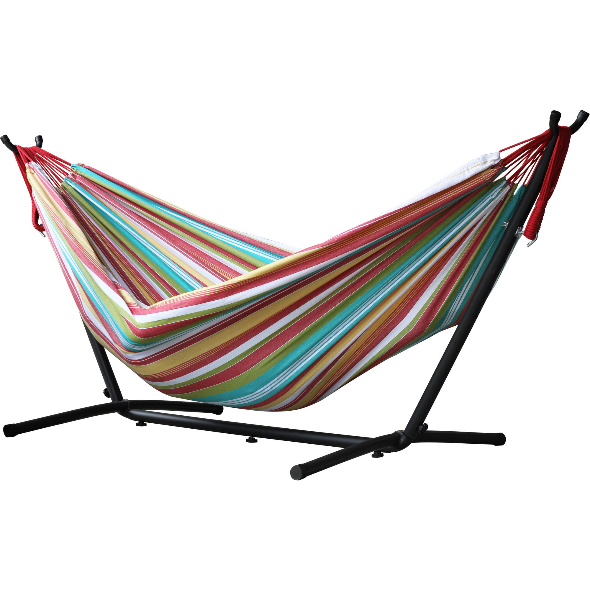 109x46x43 Vivere UHSDO9-26 Hammock w/ Space Saving Steel Stand (Multi-Color, Double) $49.97 + Free Shipping