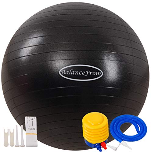 18" BalanceFrom Anti-Burst and Slip Resistant Exercise Yoga Ball w/ Pump (Black, Small) $7.70 + Free Shipping w/ Prime or on orders over $25