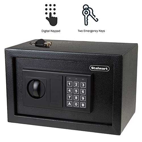 12"x 7"x7" Stalwart Electronic Digital Steel Safe Box w/LED Keypad & 2 Keys (Black) $30.14 + Free Shipping