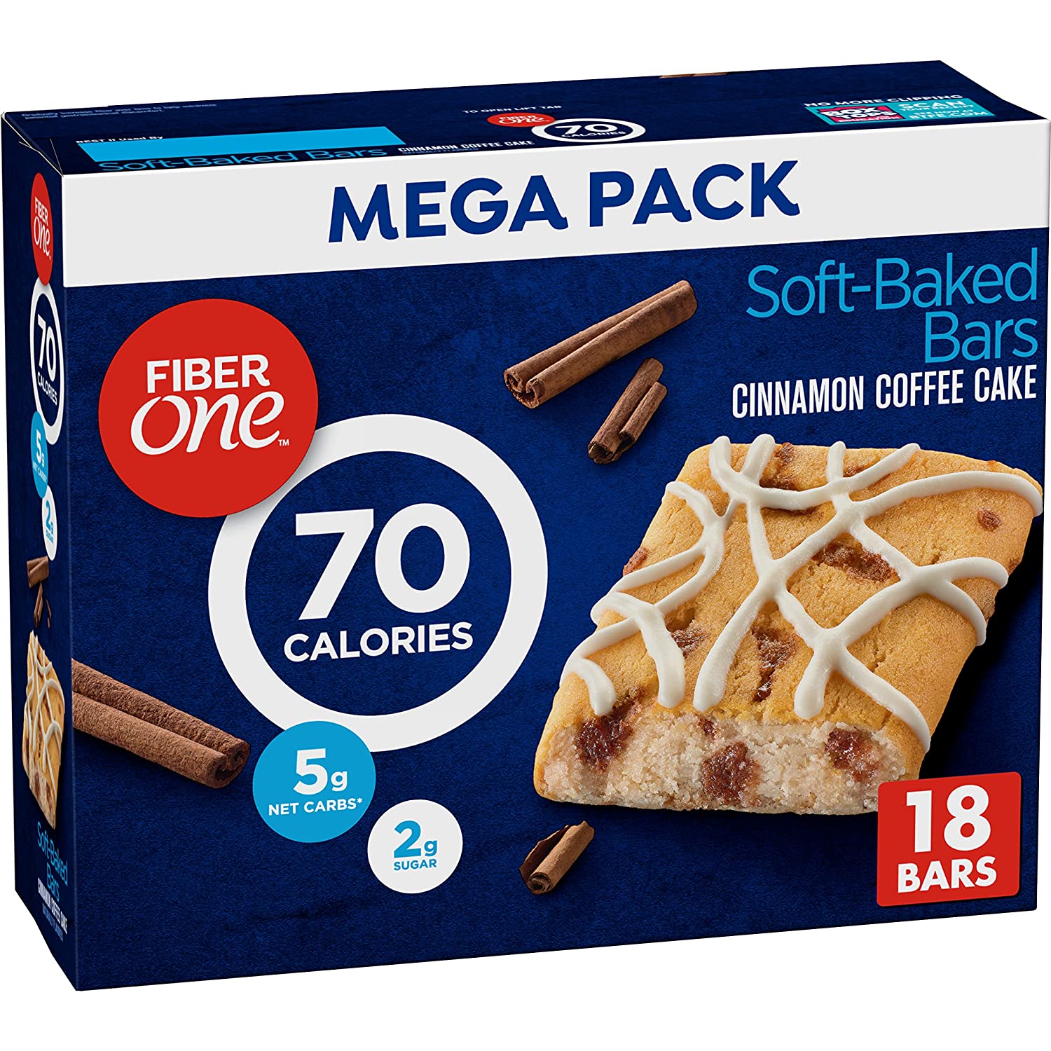 18-Count Fiber One Soft Baked Bars (Cinnamon Coffee Cake) $5.94 w/ S&S + Free Shipping w/ Prime or on $25+