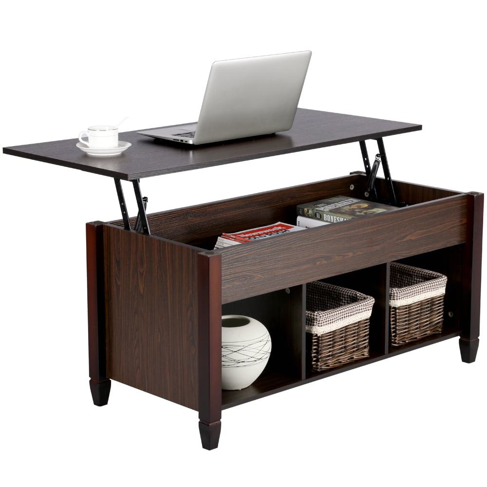 41" Alden Design Lift Top Coffee Table with 3 Storage Compartments (Espresso) $90 + Free Shipping
