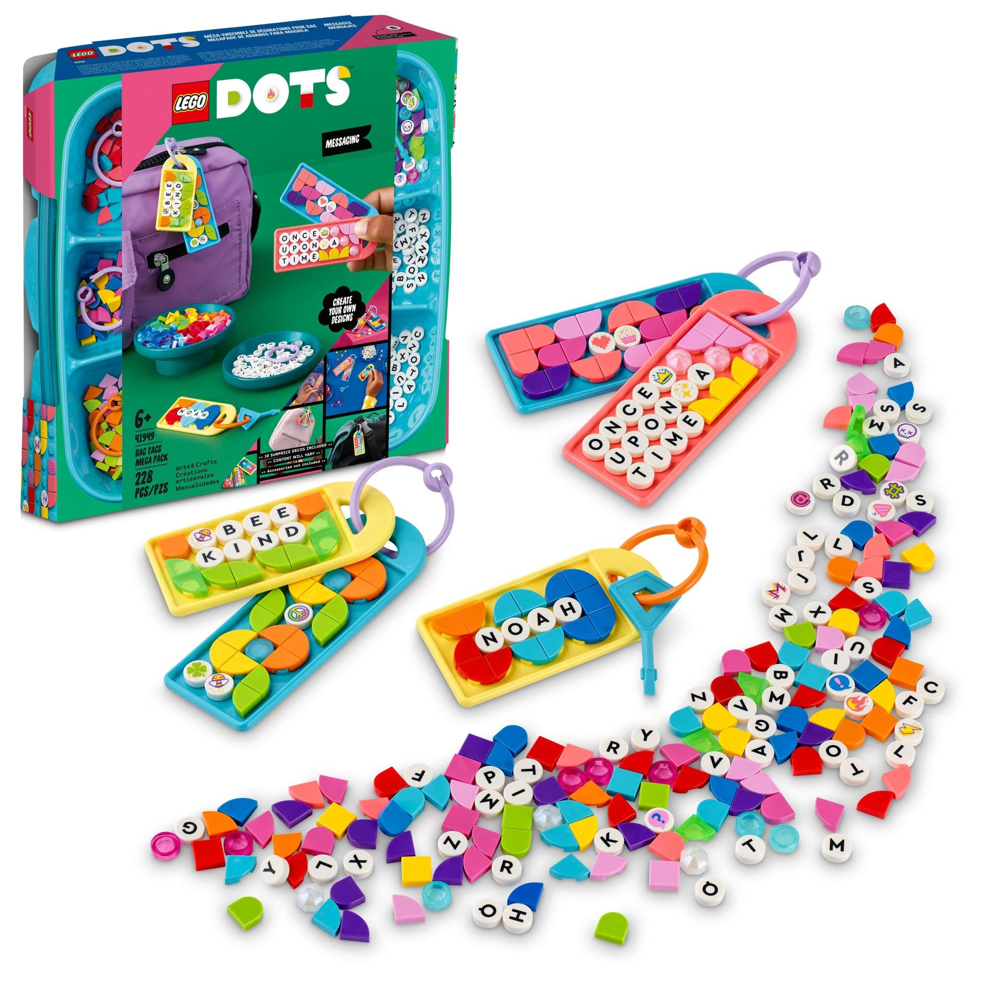 228-Piece LEGO DOTS Bag Tags Mega Pack Messaging DIY Customizable Craft Kit (41949) $14.93 + Free Shipping w/ Prime or Orders $25+