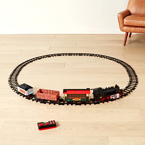 4-Car Amazon Basics Remote Control Battery Operated Hobby Train Set w/ Lights & Sounds $16.62 + Free Shipping w/ Prime or on $25+