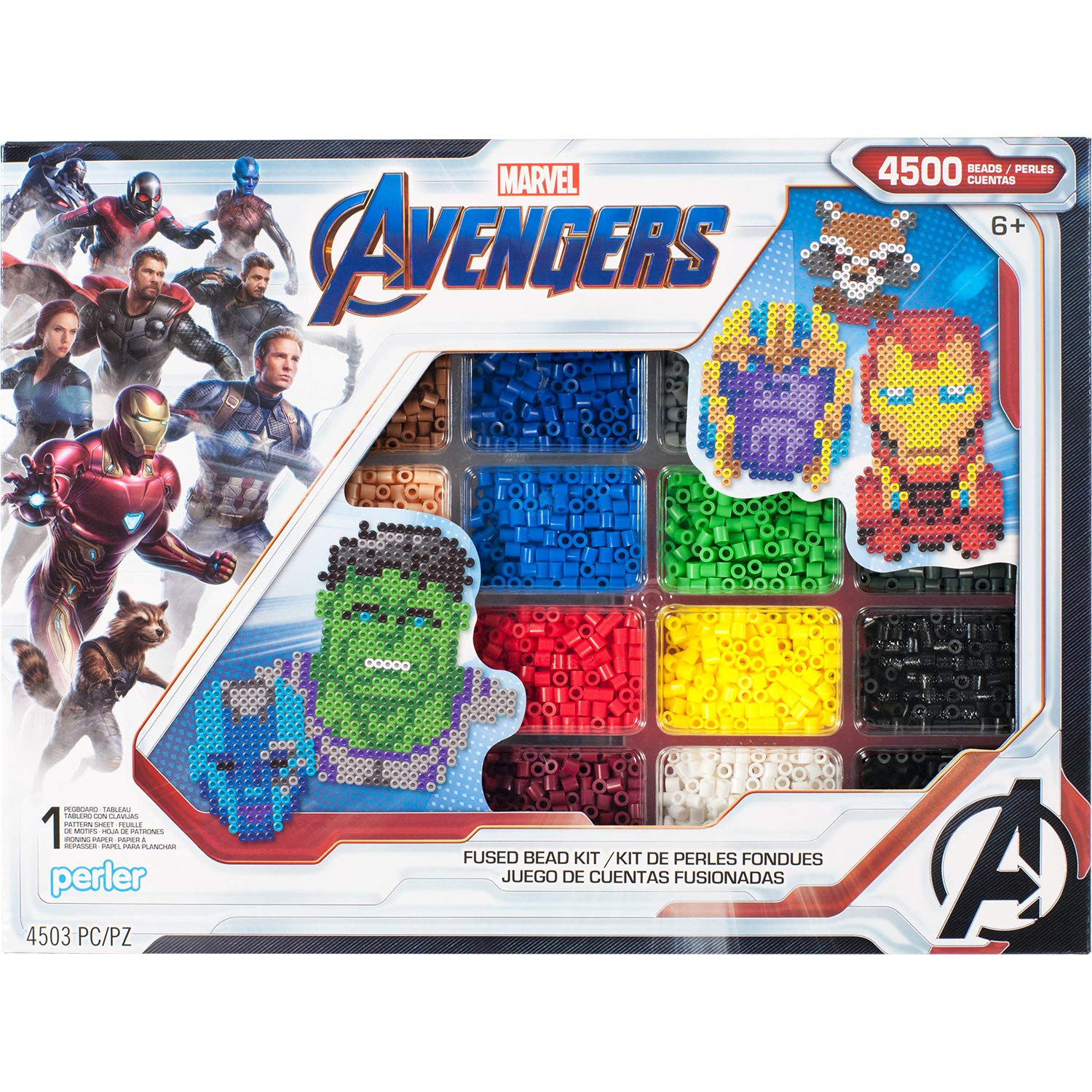 4503-Piece 10-Pattern Perler Marvel Avengers Fuse Bead Kit $10 + Free ...