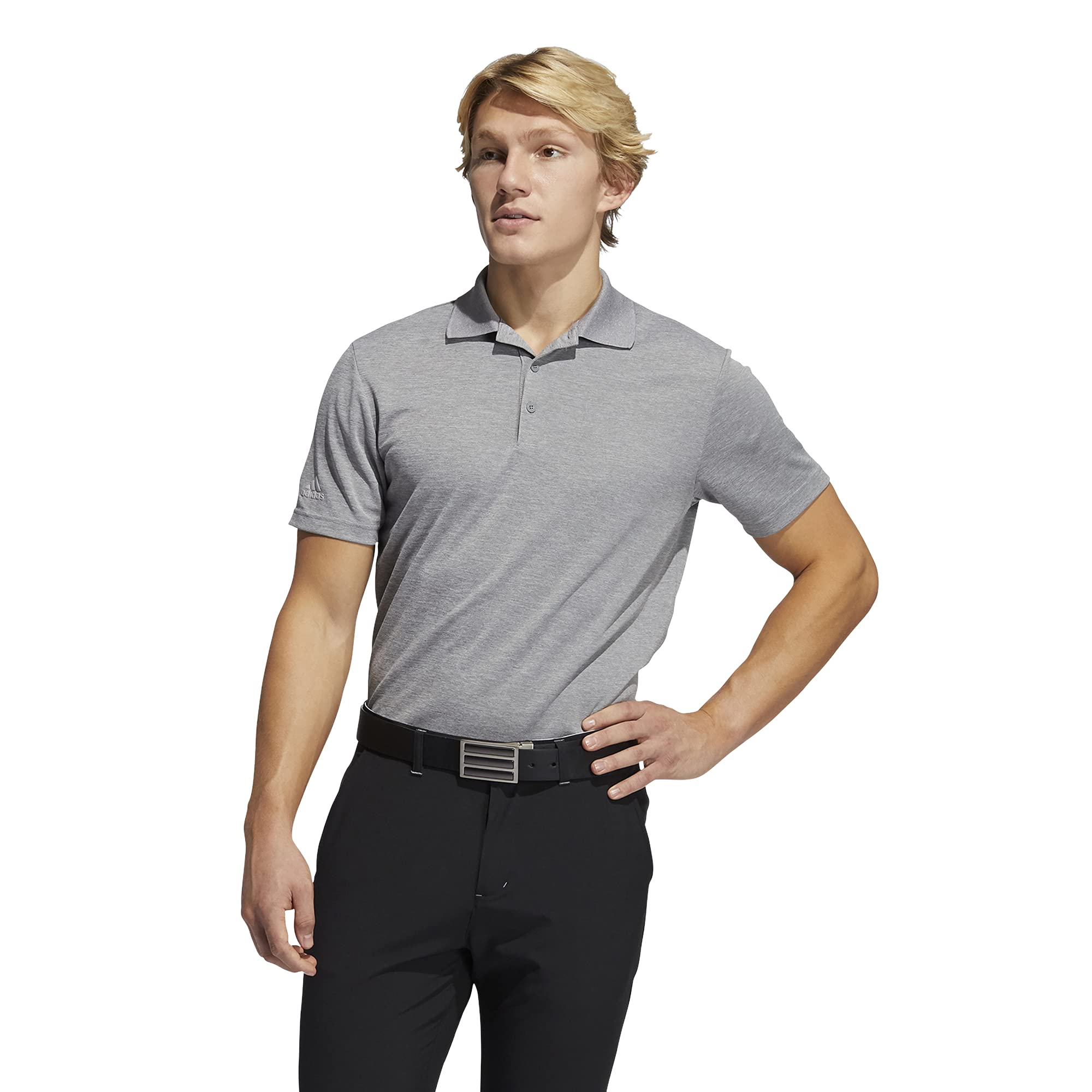 adidas Men's Performance Primegreen Polo Shirt (Gray Heather) $24.97 ...