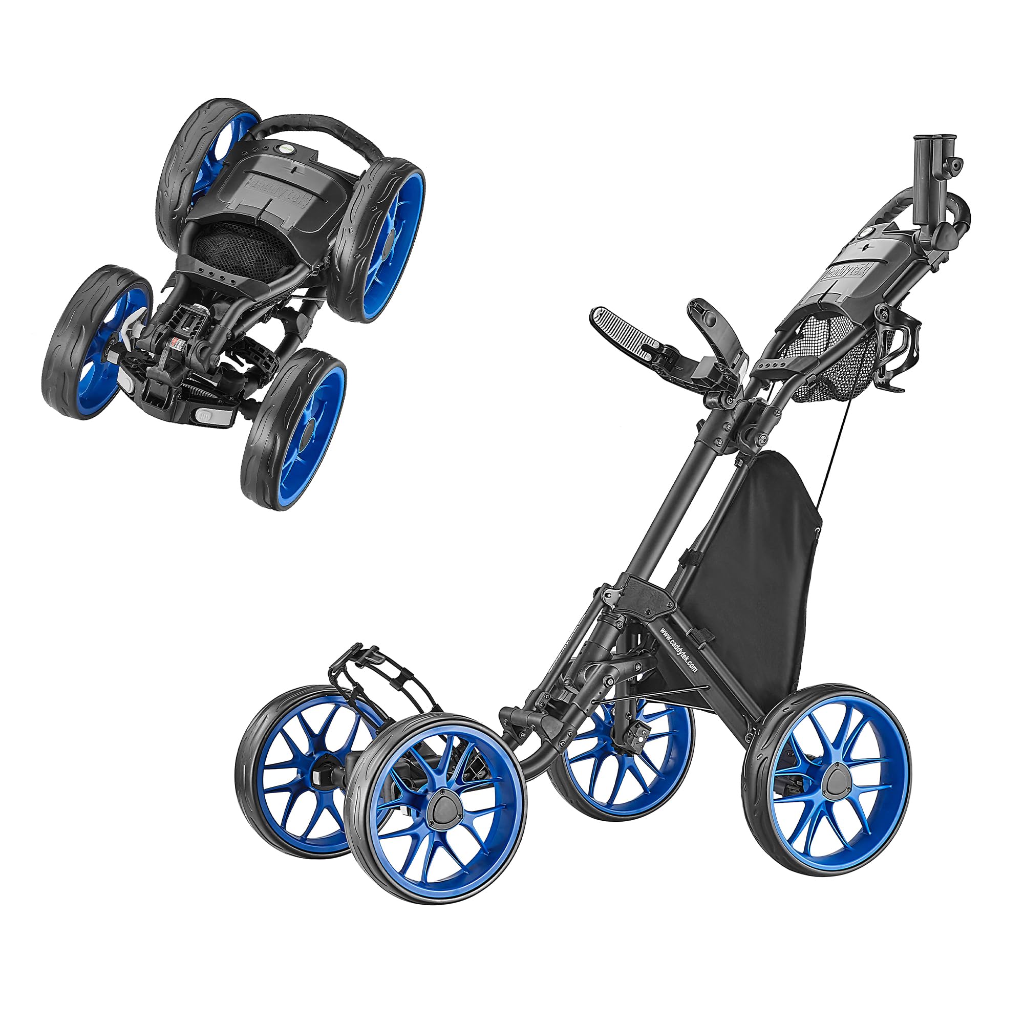 4-Wheel CaddyTek Golf Cruiser One V8 Push Cart (Blue) $109.39 + Free ...