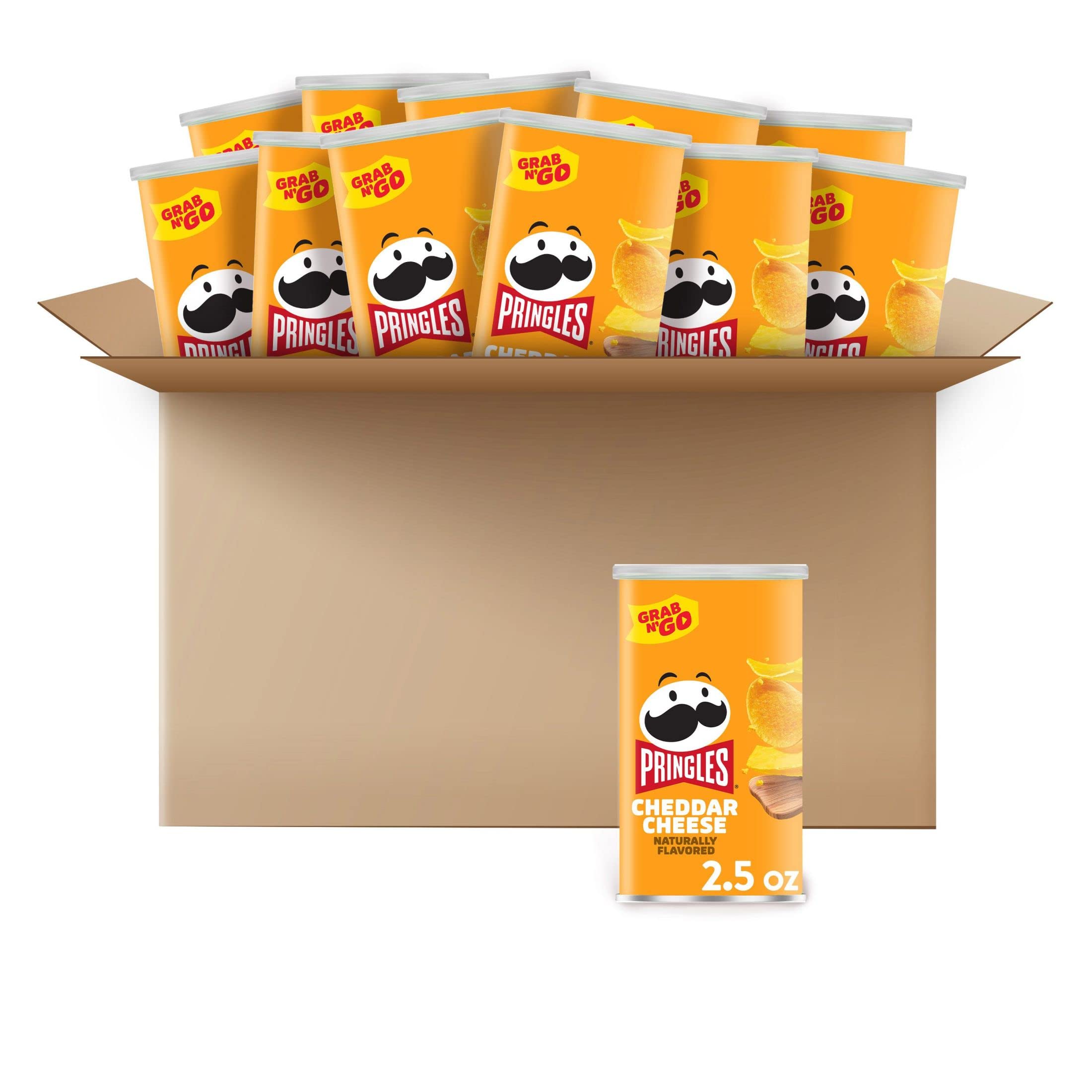 12-Count 2.5-Oz Pringles Potato Crisps Chips Snack Packs (Cheddar Cheese) $9.87 w/ S&S + Free Shipping w/ Prime or on $35+