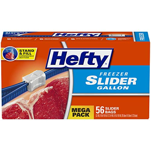 56-Count Hefty Slider Freezer Bags (Gallon) $6.06 w/ S&S + Free Shipping w/ Prime or on orders over $35