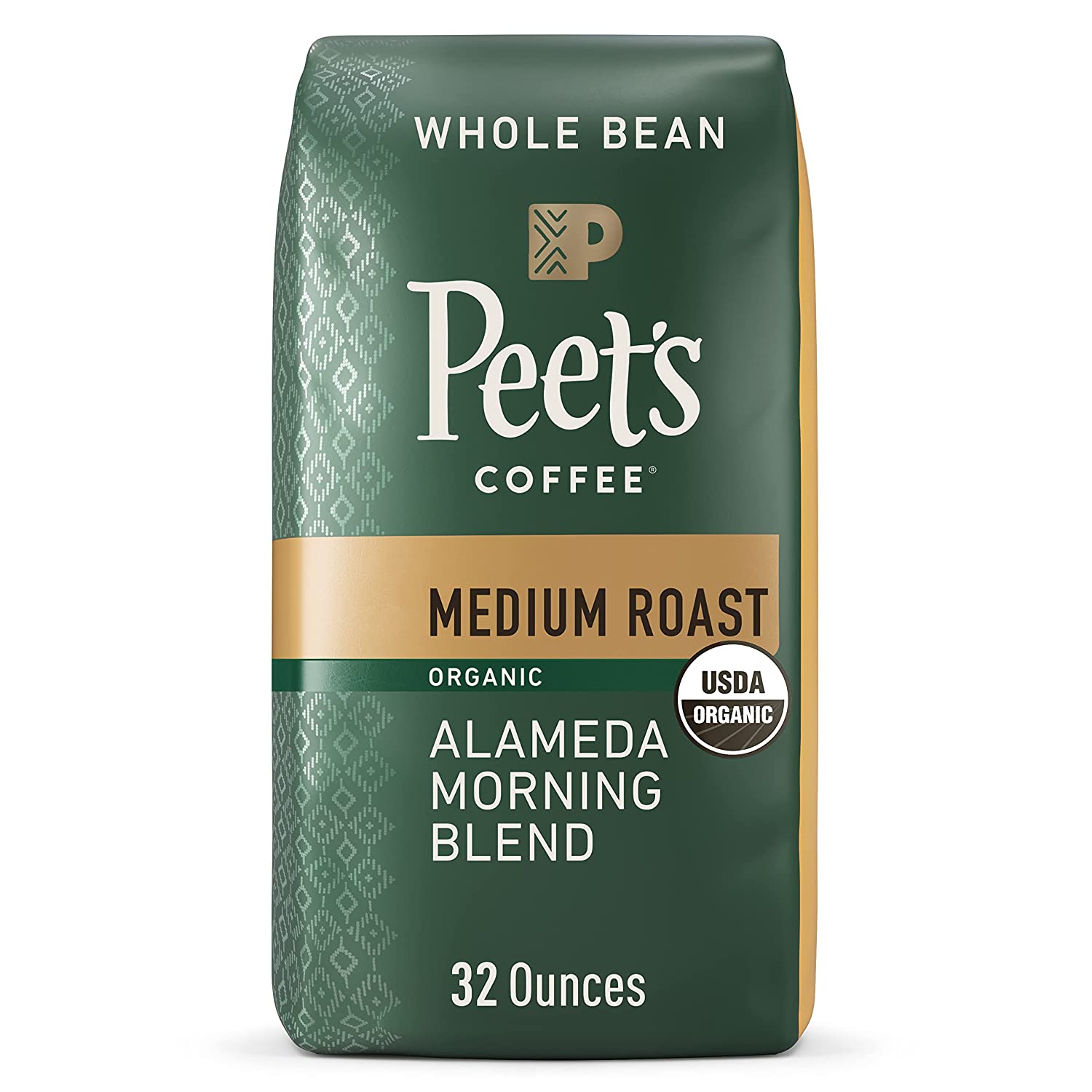 32-Oz Peet's Coffee Medium Roast Whole Bean Coffee (Organic Alameda Morning Blend) $14.22 w/ S&S + Free Shipping w/ Prime or on $35+