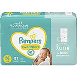 31-Count Lumi by Pampers Newborn Diapers (Jumbo) $7 w/ S&amp;S + Free Shipping w/ Prime or $25+