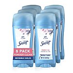 6-Pack 2.6-Oz Secret Powder Clean Invisible Solid Antiperspirant and Deodorant $11.38 + Free Shipping w/ Prime or on $25+