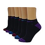 6-Pairs Champion Women's No Show Performance Socks (Black, Size 5-9) $6.65 + Free Shipping w/ Prime or on $25+