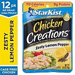 12-Pack 2.6-Oz StarKist Chicken Creations (Zesty Lemon Pepper) $6.57 + Free Shipping w/ Prime or on orders over $35