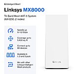 2-Pack Linksys MX8000 Tri-Band AX4000 WiFi 6 Mesh Router System $133 + Free Shipping