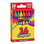 16-Count Cra-Z-Art Crayons (Assorted Colors) $0.63 + Free Shipping w/ Prime or on $35+