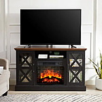 Mainstays Farmhouse Fireplace TV Stand (TVs up to 55&quot;, 3 Colors) $98 + Free Shipping