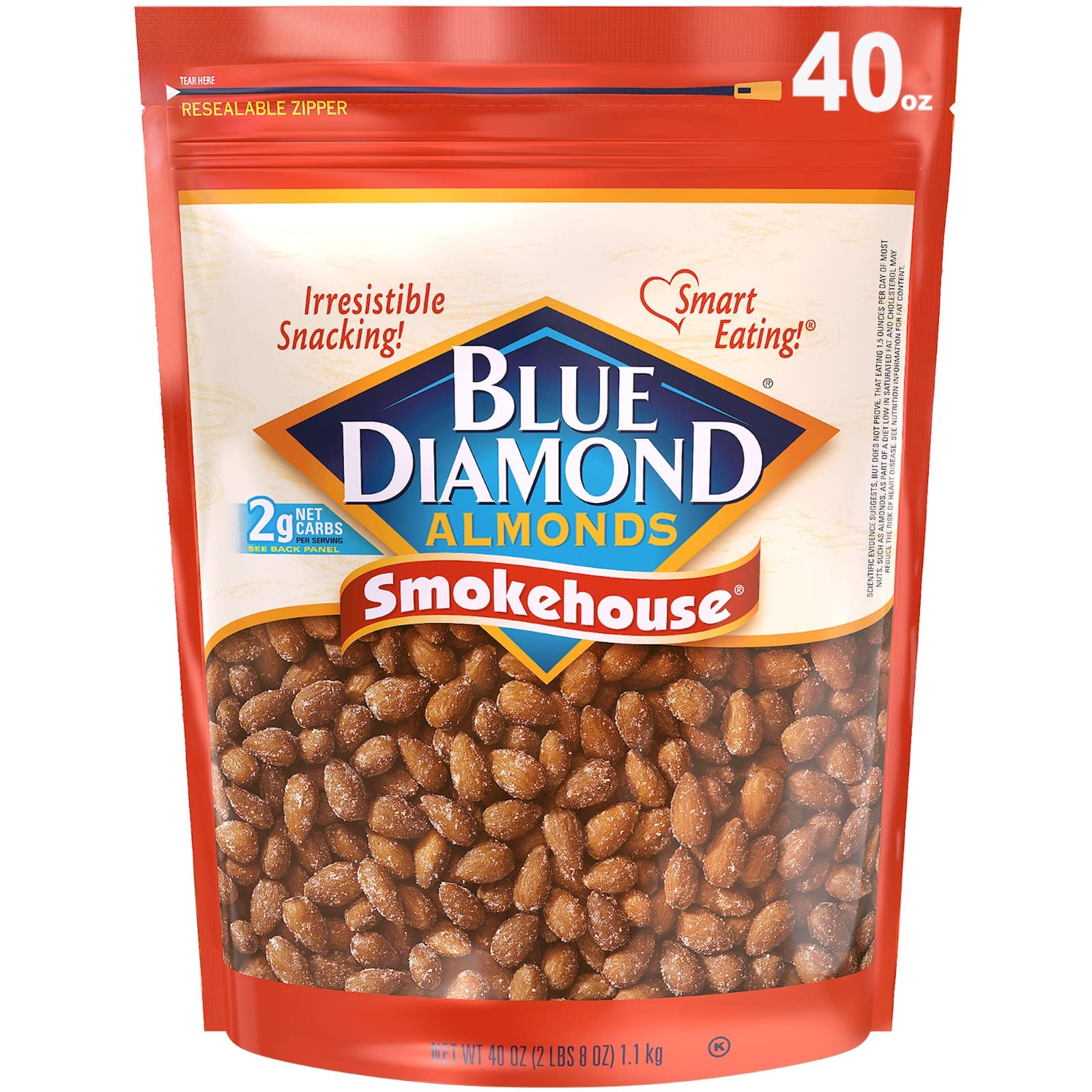 40-Oz Blue Diamond Almonds (Smokehouse) $10.77 w/ S&S + Free Shipping w/ Prime or on $35+