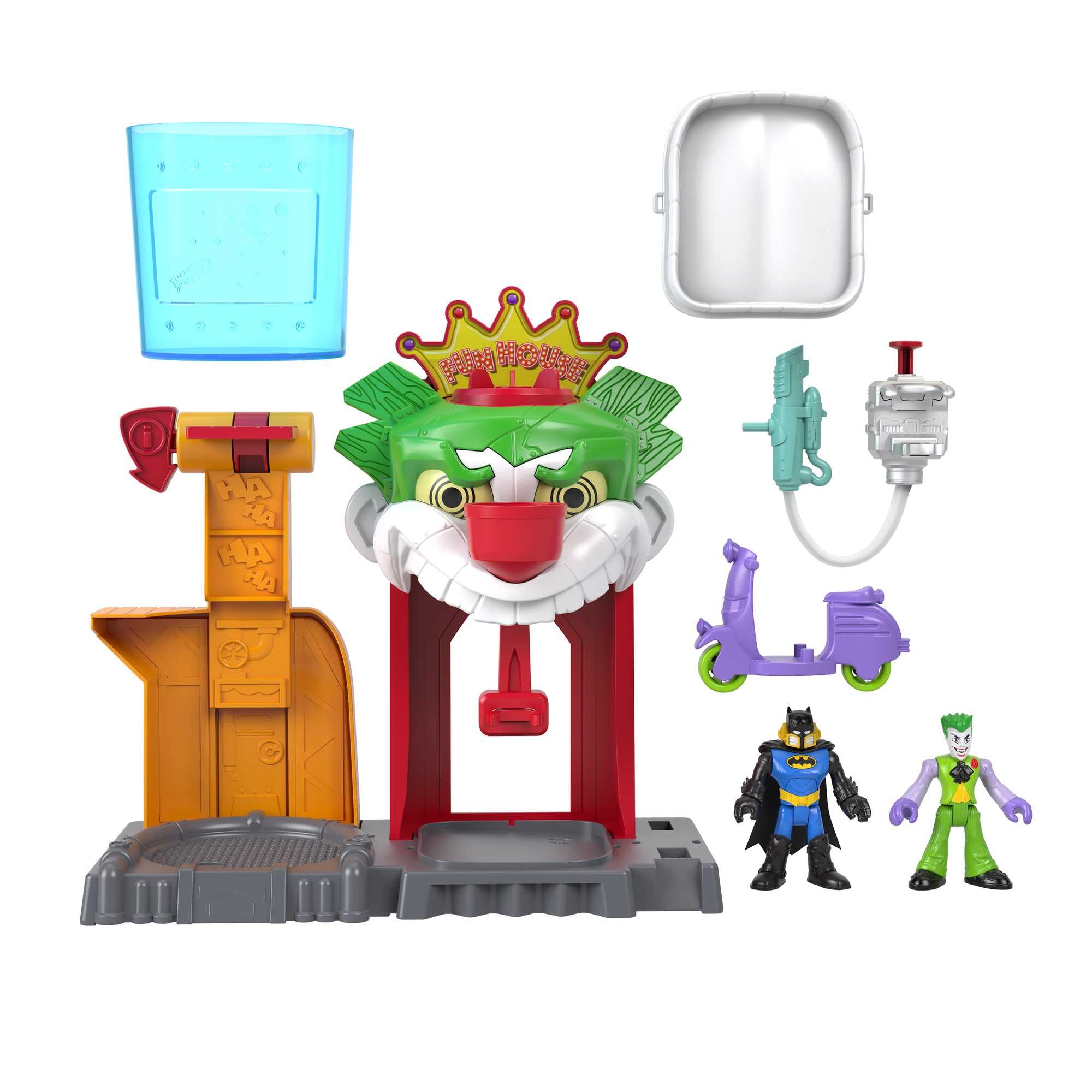 Fisher-Price Imaginext DC Super Friends Batman Toy The Joker Funhouse Playset Color Changers w/ 2 Figures & Accessories $8 + Free Shipping w/ Prime or on $35+