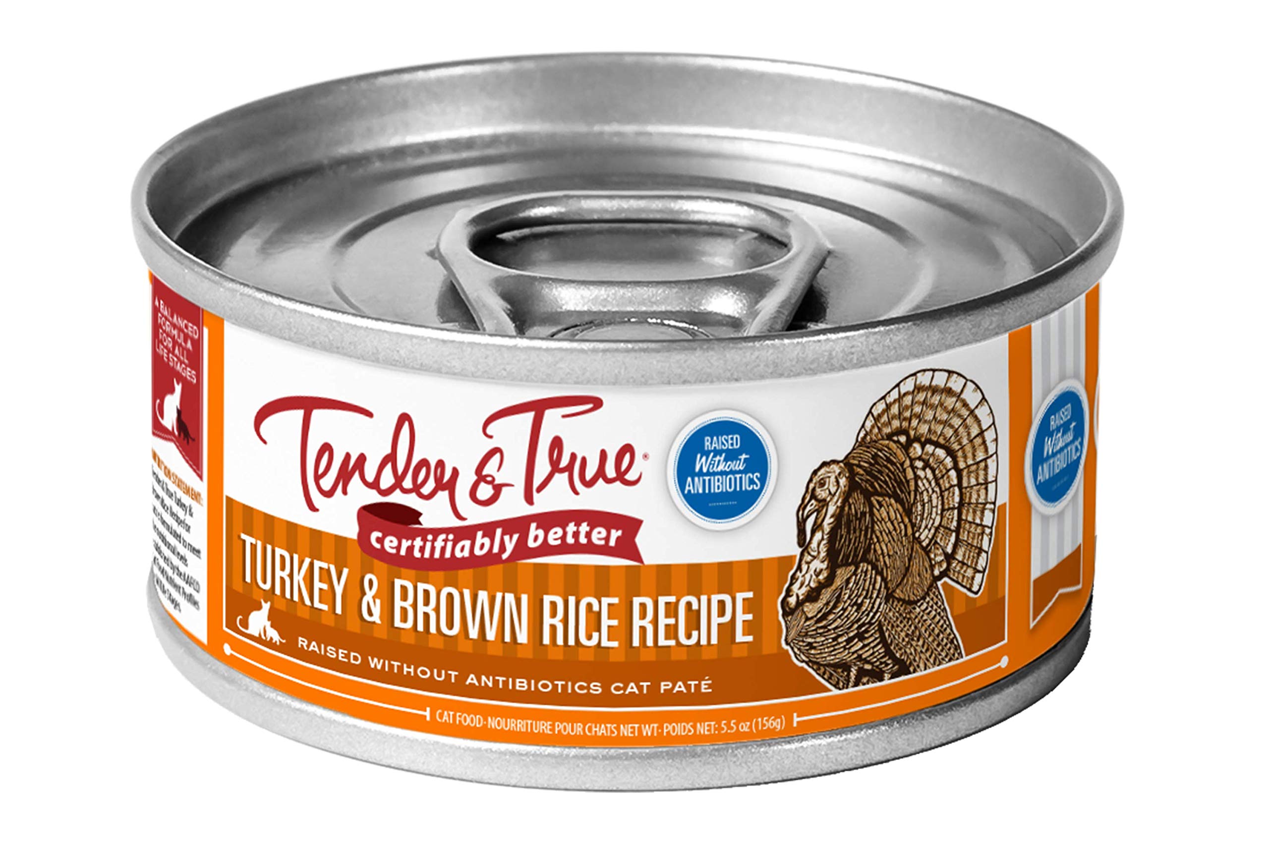 24-Pack 5.5-Oz Tender & True Antibiotic-Free Canned Cat Food (Turkey & Brown Rice) $11.07 w/ S&S + Free Shipping w/ Prime or on $35+