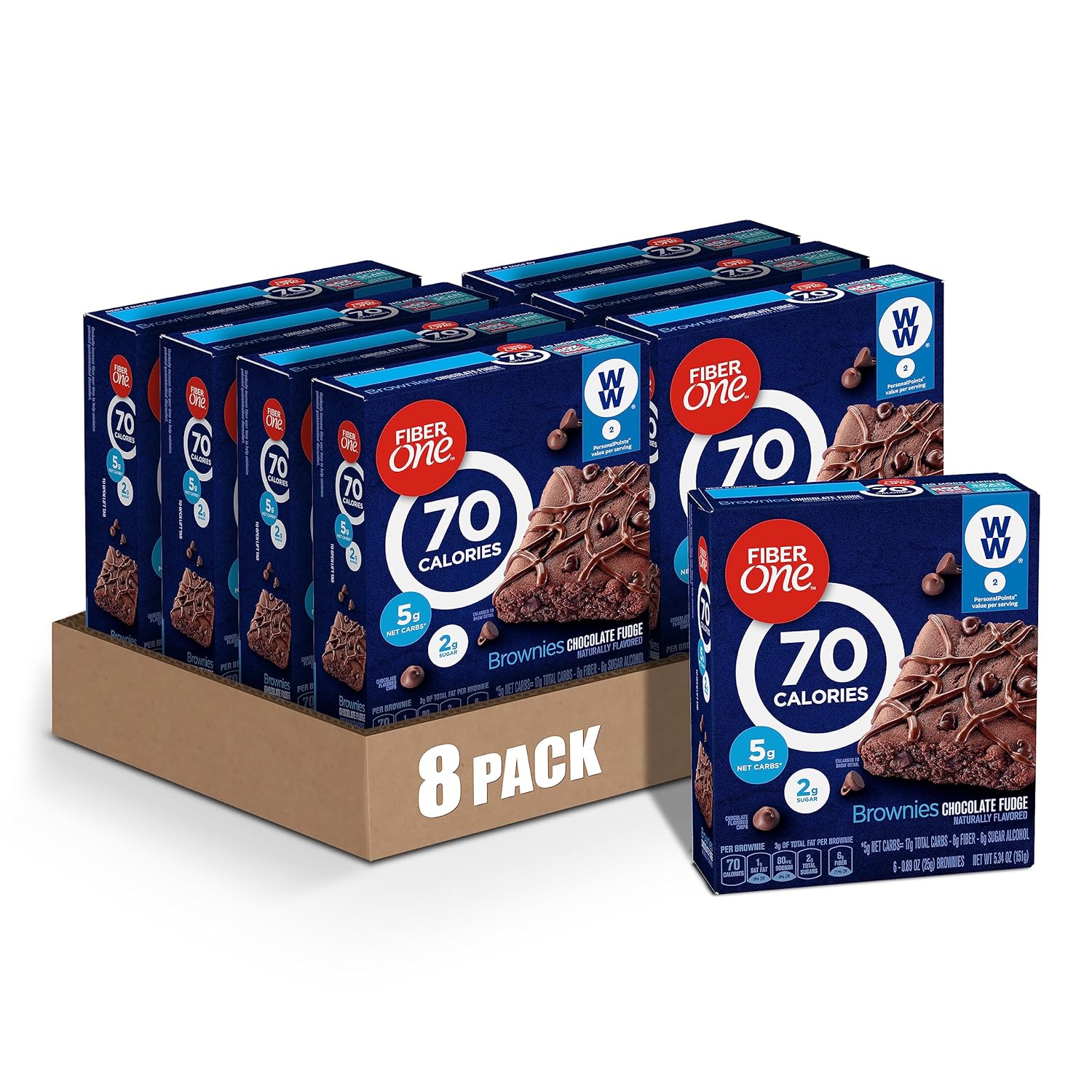 48-Count Fiber One 70-Calorie Brownie Snack Bars (Chocolate Fudge) $14.64 w/ S&S + Free Shipping w/ Prime or on $25+