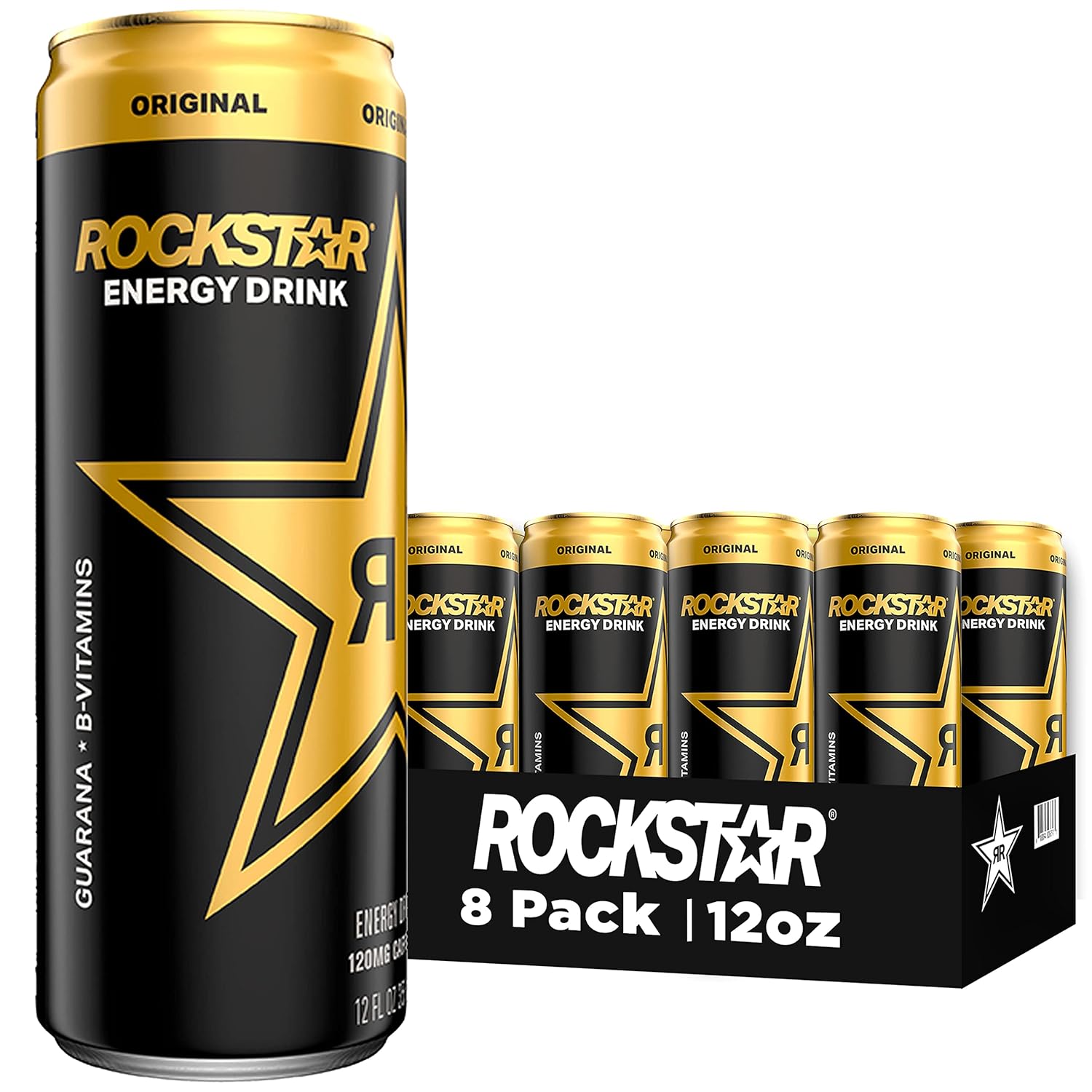 8-Pack 12-Oz Rockstar Energy Drink Cans (Original) $8.94 w/ S&S + Free Shipping w/ Prime or on $35+