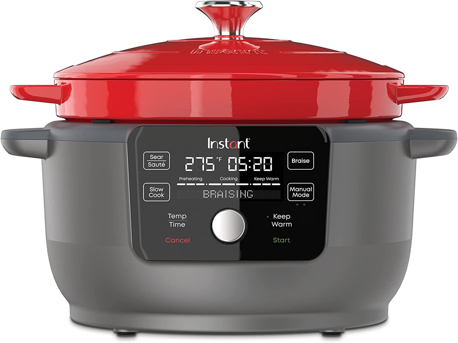 Instant 6-Quart 1500W 5-in-1 Electric Round Dutch Oven (Red) $89.37 + Free Shipping
