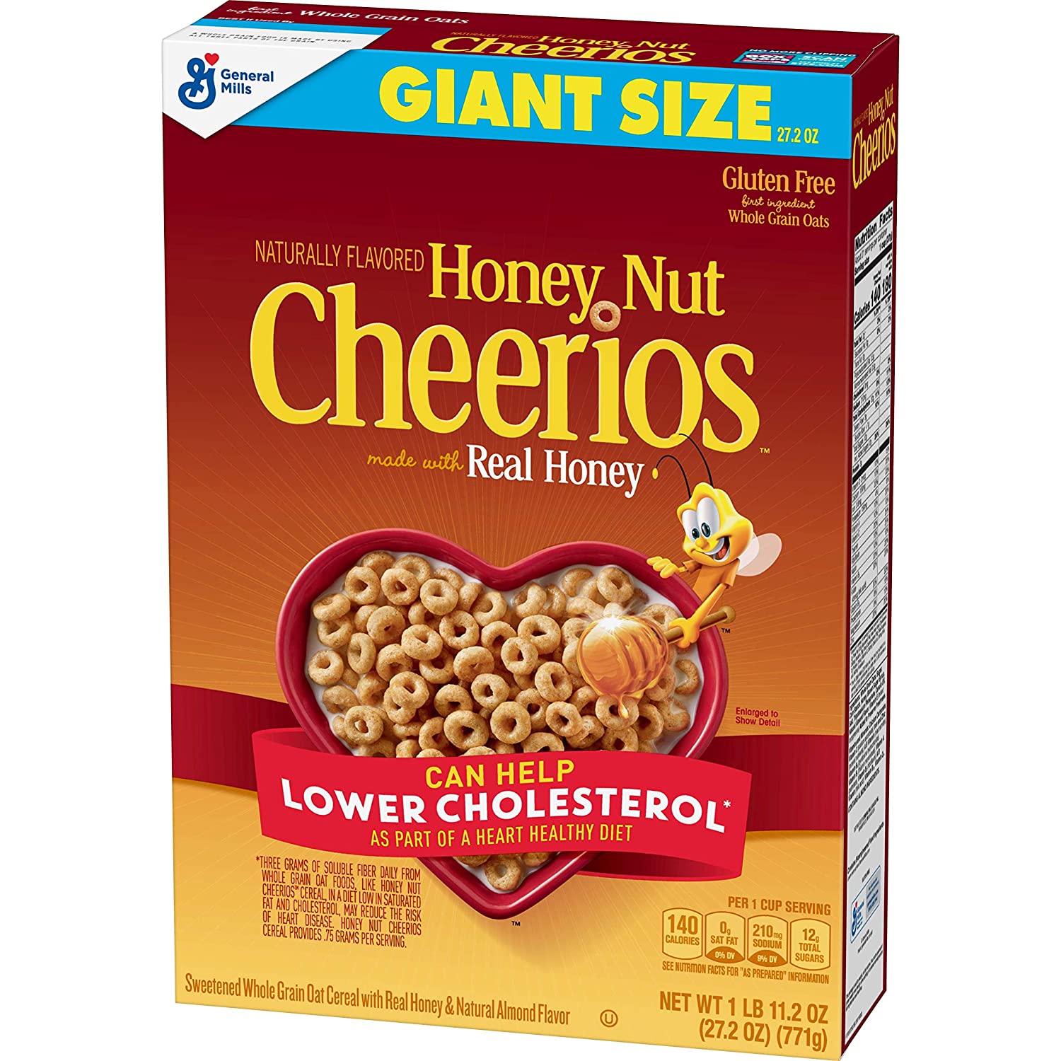 27.2-Oz Honey Nut Cheerios Cereal $4.04 w/ S&S + Free Shipping w/ Prime or on $35+