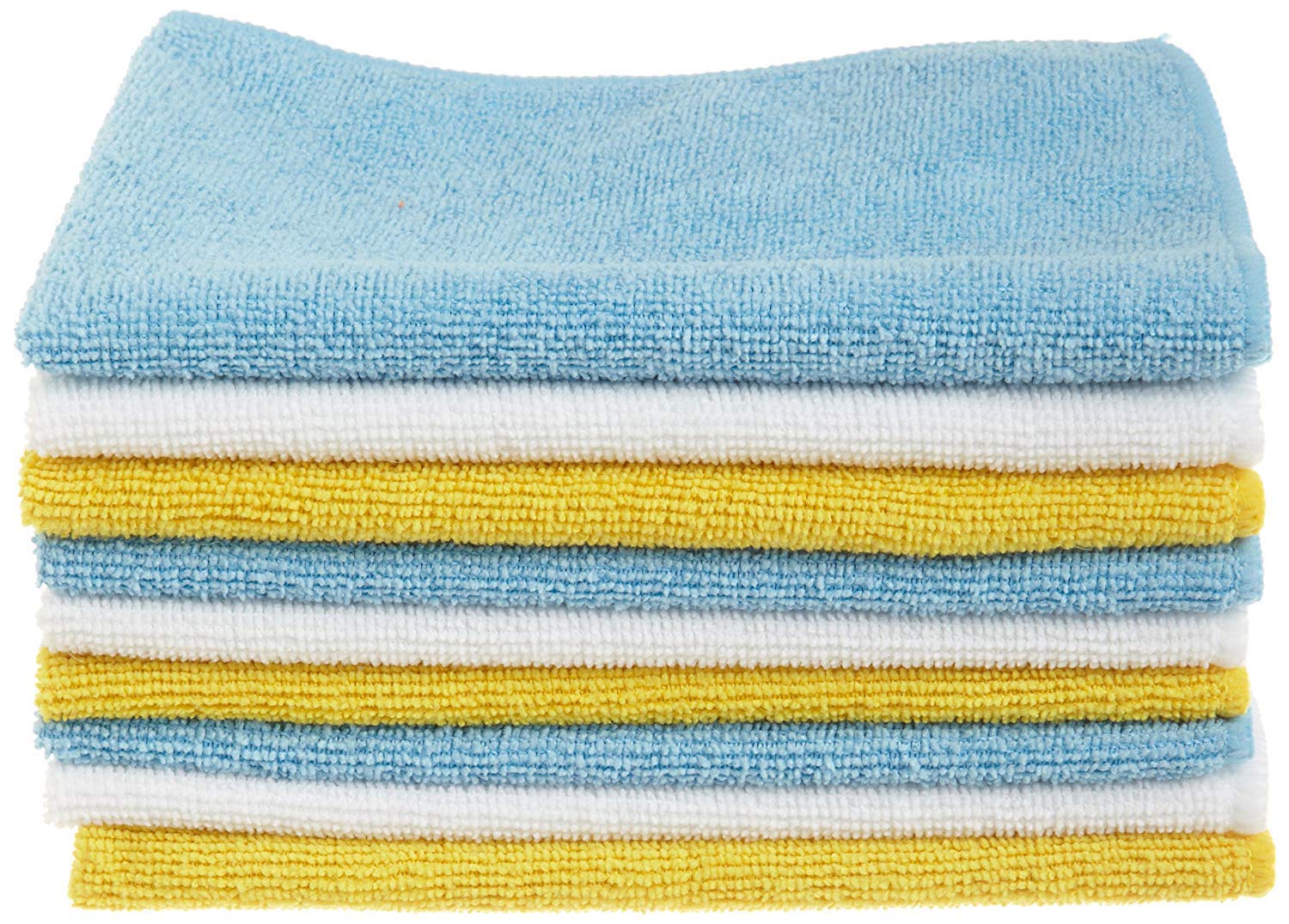24-Pack 16" x 12" Amazon Basics Microfiber Cleaning Cloths (Blue/White/Yellow) $8.98 w/ S&S + Free Shipping w/ Prime on orders $35