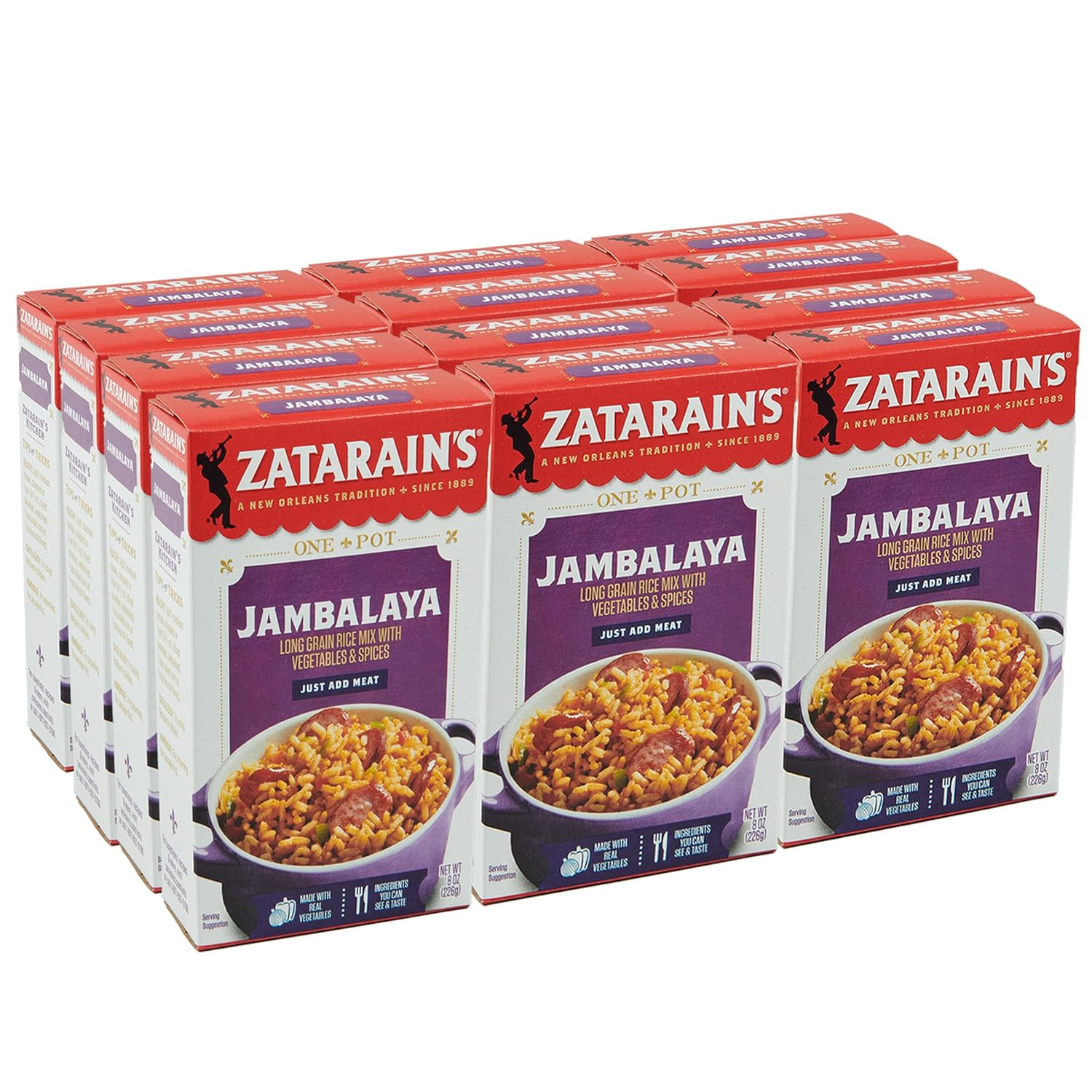 12-Pack 8-Oz Zatarain's Jambalaya Rice Mix $15.04 ($1.25 ea) w/ S&S + Free Shipping w/ Prime on orders $35