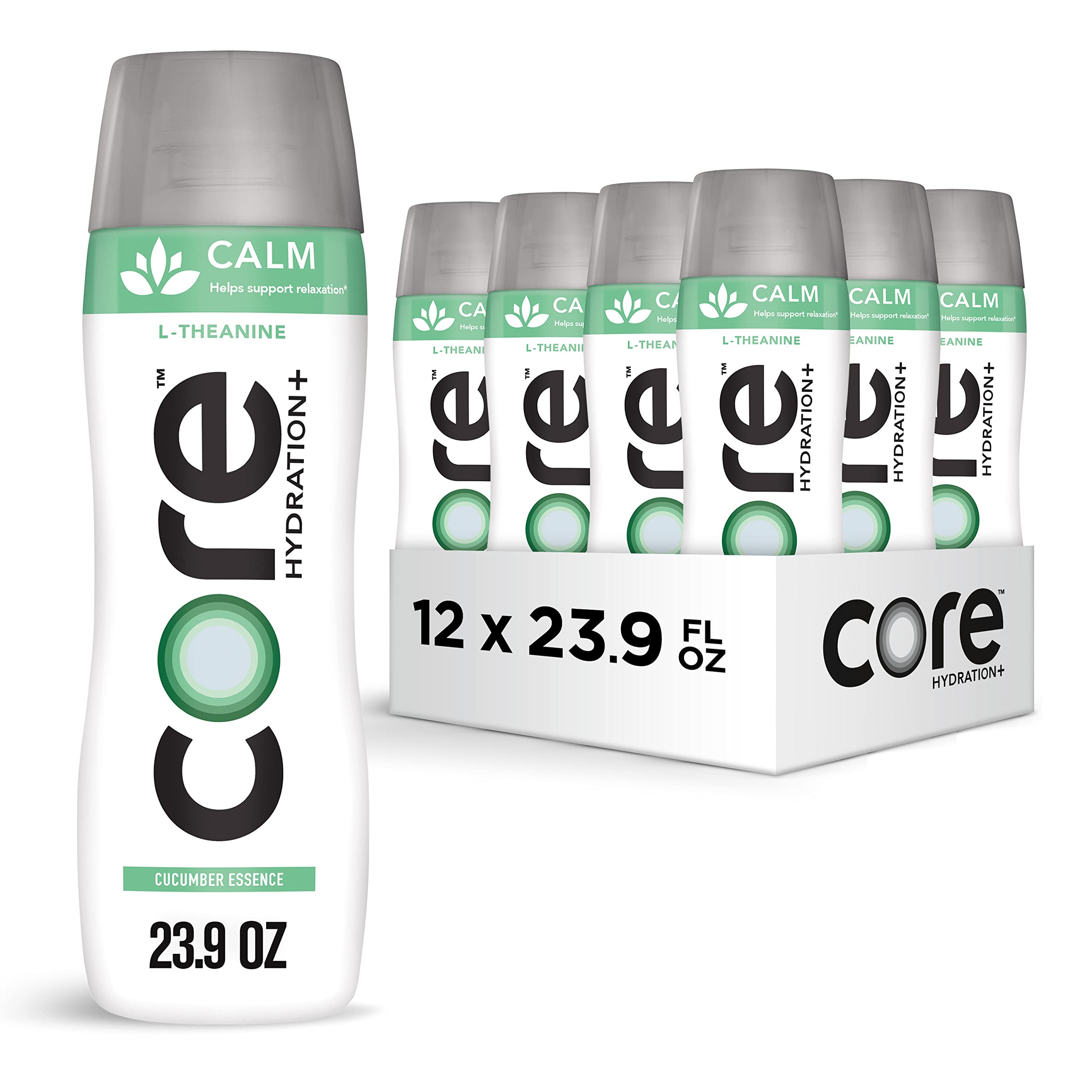 12-Pack 23.9-Ounce Core Hydration+ + Calm Nutrient Enhanced Water w/ L-theanine (Cucumber Essence ) $11.40 w/ S&S + Free Shipping w/ Prime or on $35+