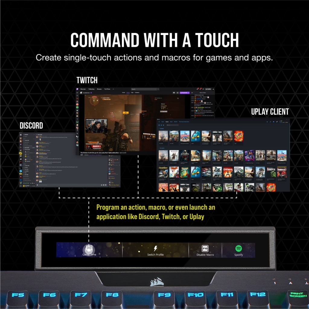 5" Corsair iCUE NEXUS Companion Touch Screen for Keyboard or Standalone Base $50 + Free Shipping