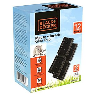 12-Pack BLACK+DECKER Mouse Trap & Mouse Traps $2.42 + Free Shipping w/  Prime or on orders of $25+