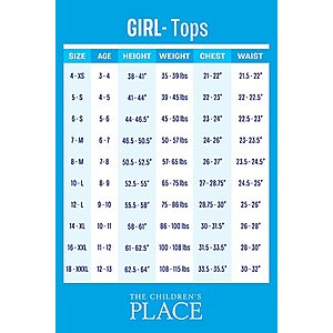 The Children's Place Girls' Long Sleeve Basic Layering T-Shirt