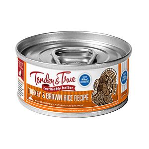 24-Pack 5.5-Oz Tender & True Antibiotic-Free Canned Cat Food (Turkey & Brown Rice) $11.07 w/ S&S