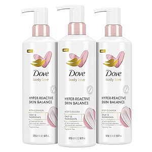 3-Pack 17.5-Oz Dove Body Love Body Cleanser Body Wash $8.97