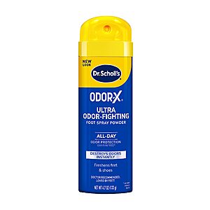 4.7-Oz Dr. Scholl's Odor-X Ultra Odor-Fighting Spray Powder $  3.23 w/ S&S + Free Shipping w/ Prime or on $  35+